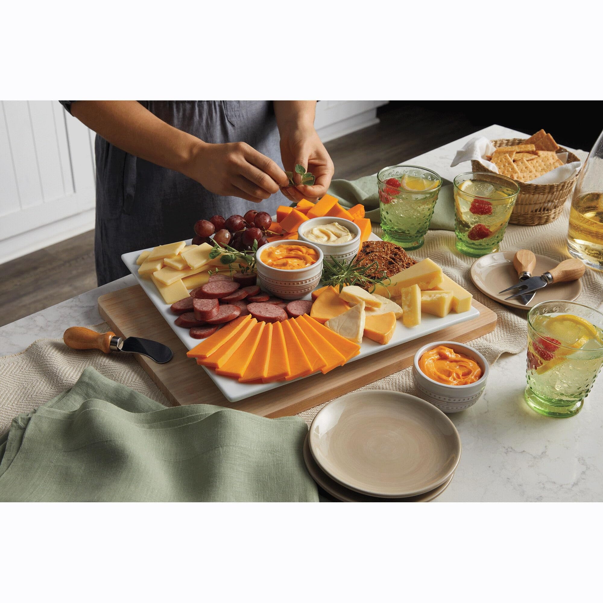 2 Red Gift Boxes - The Swiss Colony 27 Favorites Food Gift Box Assorted Meats & Cheeses, Chocolates, Petits Fours and more