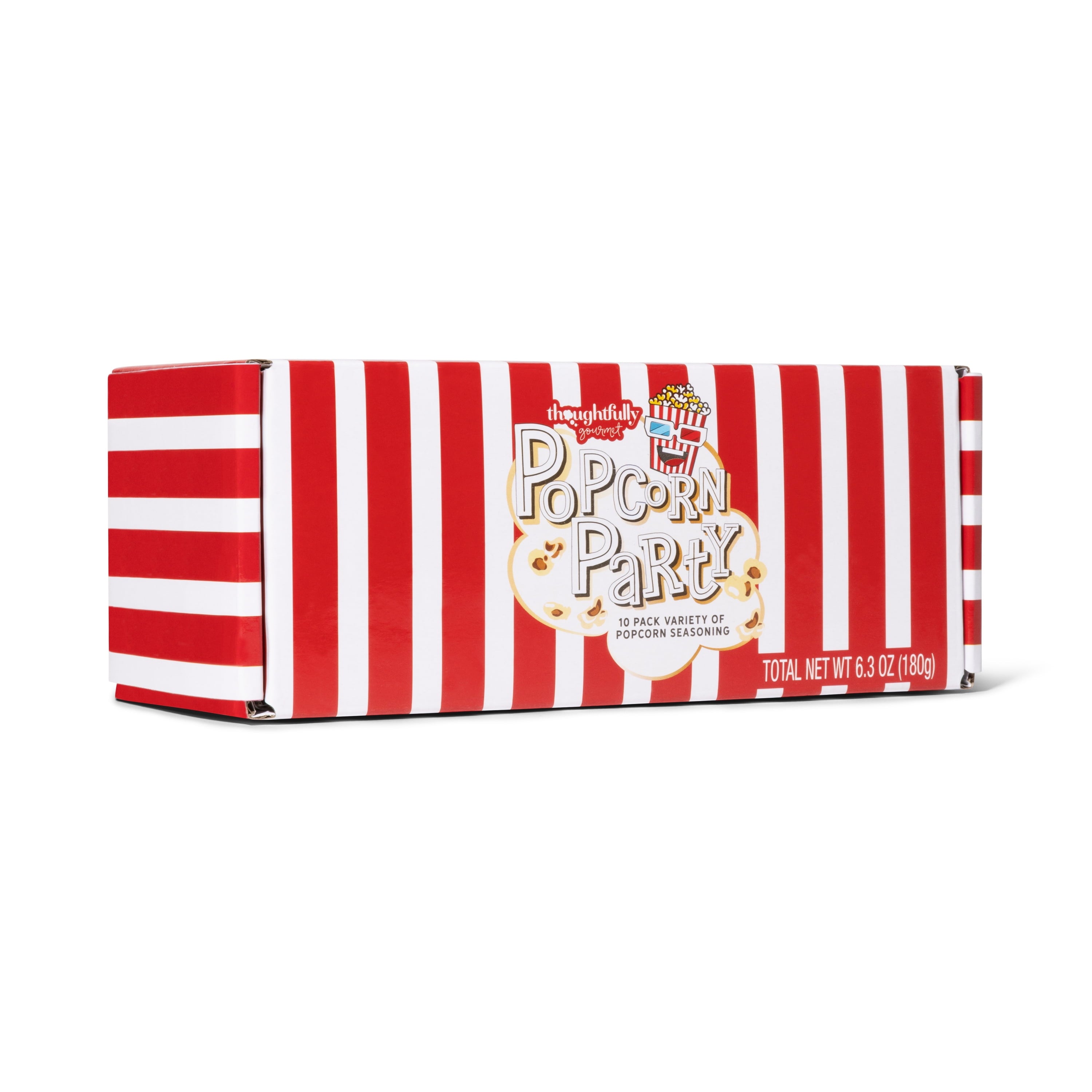 Thoughtfully Gourmet Popcorn Seasoning Variety Pack, Party Sampler Gift Set, 10 Count