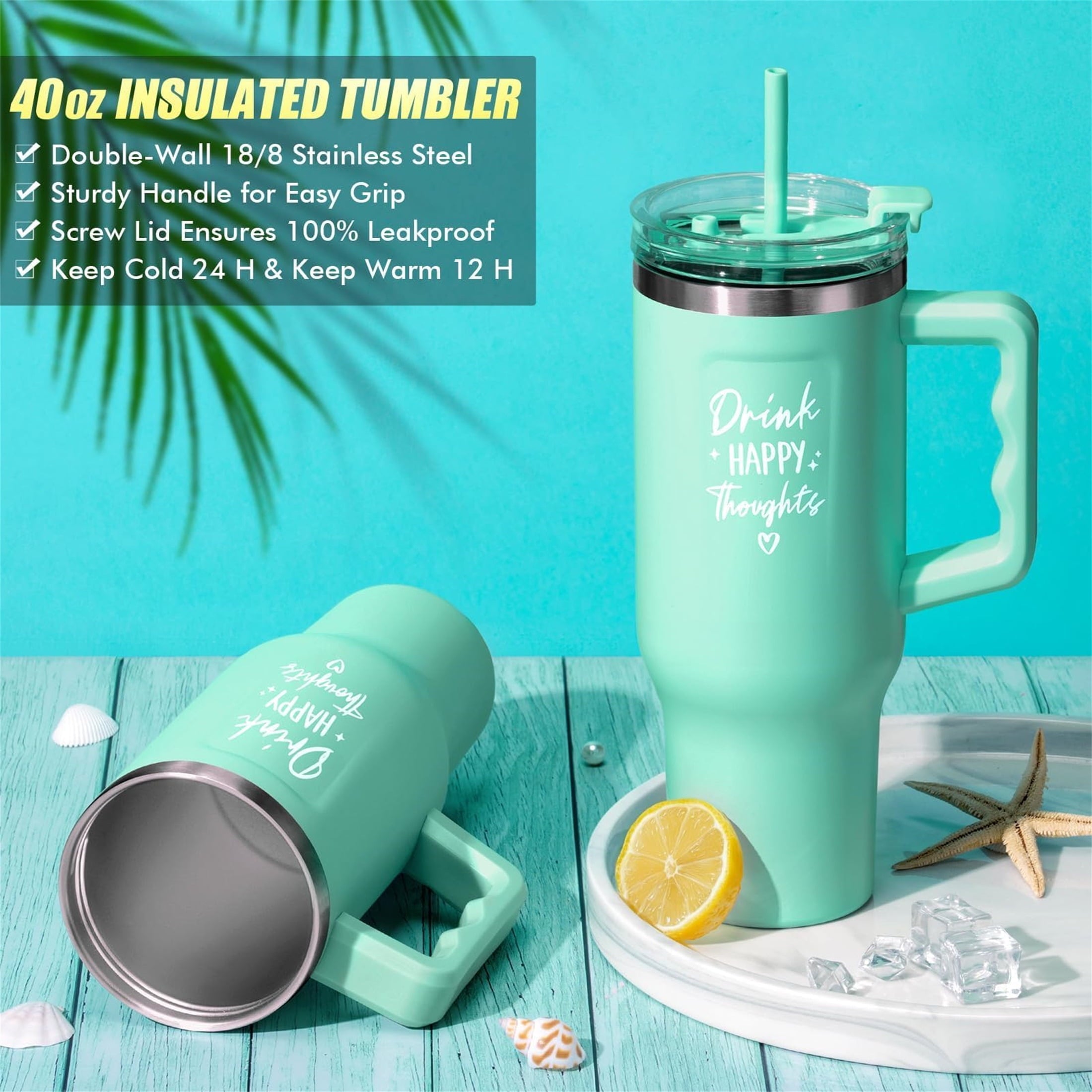 Gift Baskets for Women, Self Care Gifts Get Well Soon Gifts, Ocean Relaxing Spa Gifts Basket Care Package w/ Luxury Flannel Blanket 40 oz Tumbler, Christmas Gifts for Mom Wife Her Girlfriend Sister