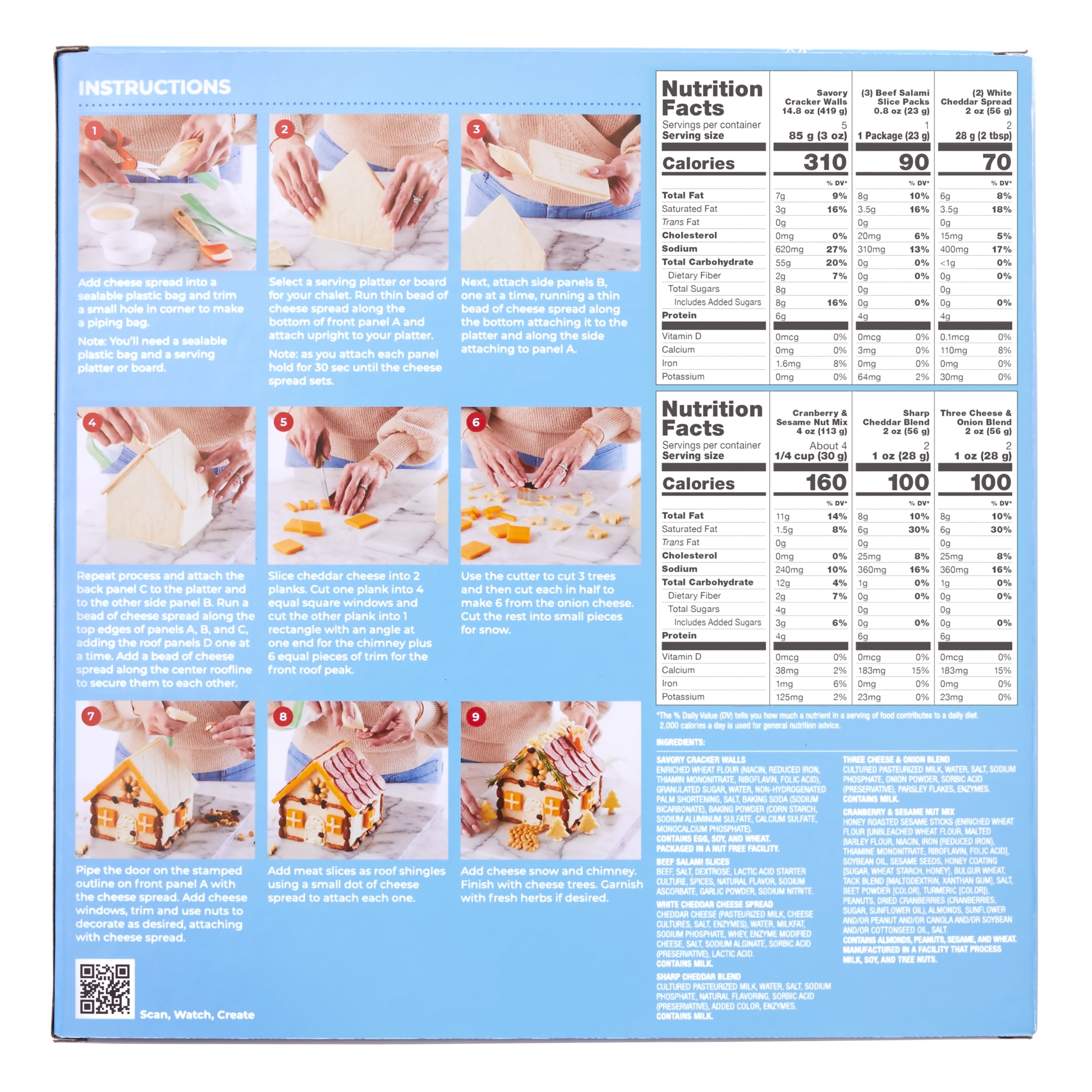 Hickory Farms Charcuterie Chalet DIY Kit | Charcuterie Board Kit Gift Box