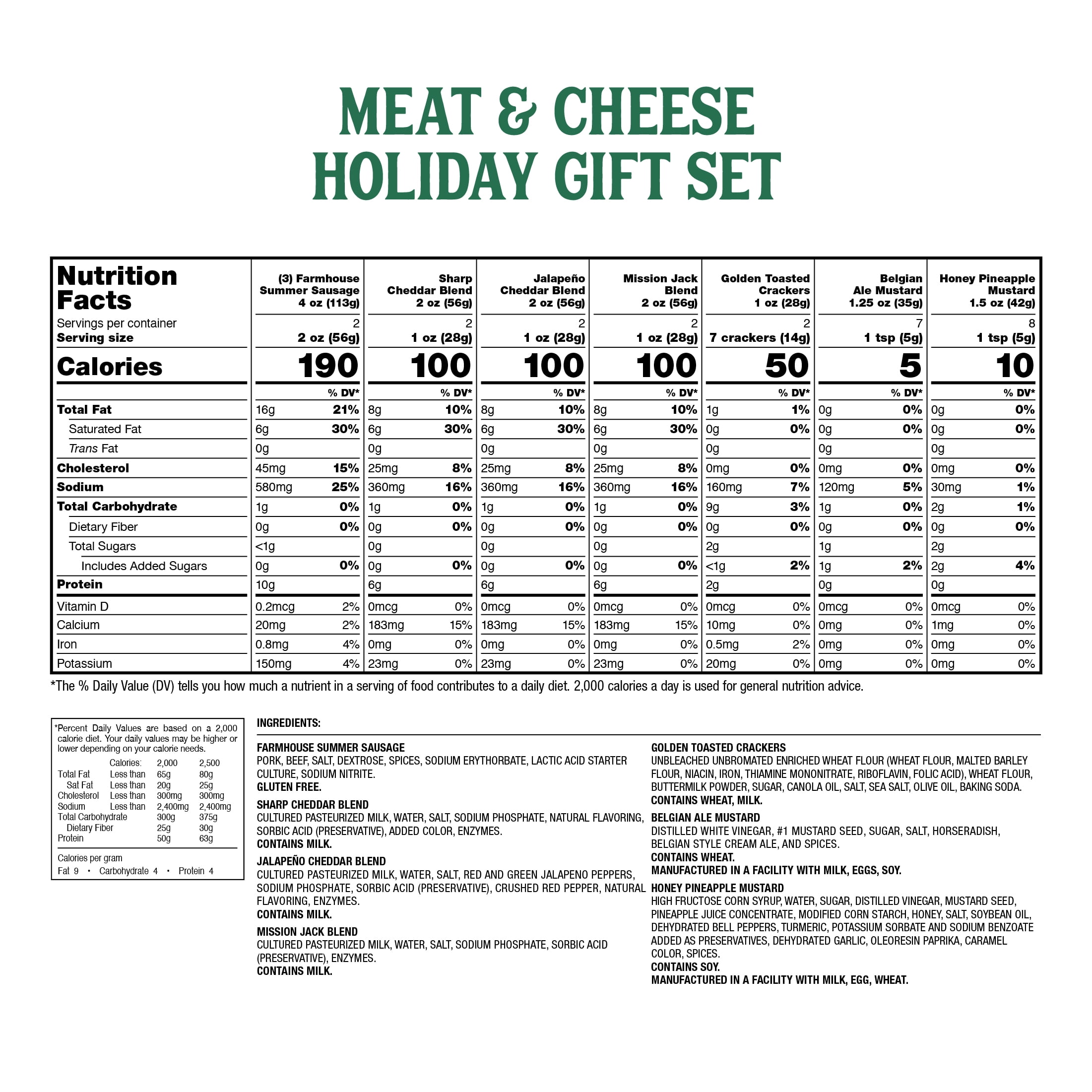 Hickory Farms $24.86 Meat & Cheese Holiday Gift Box Gourmet Charcuterie Set