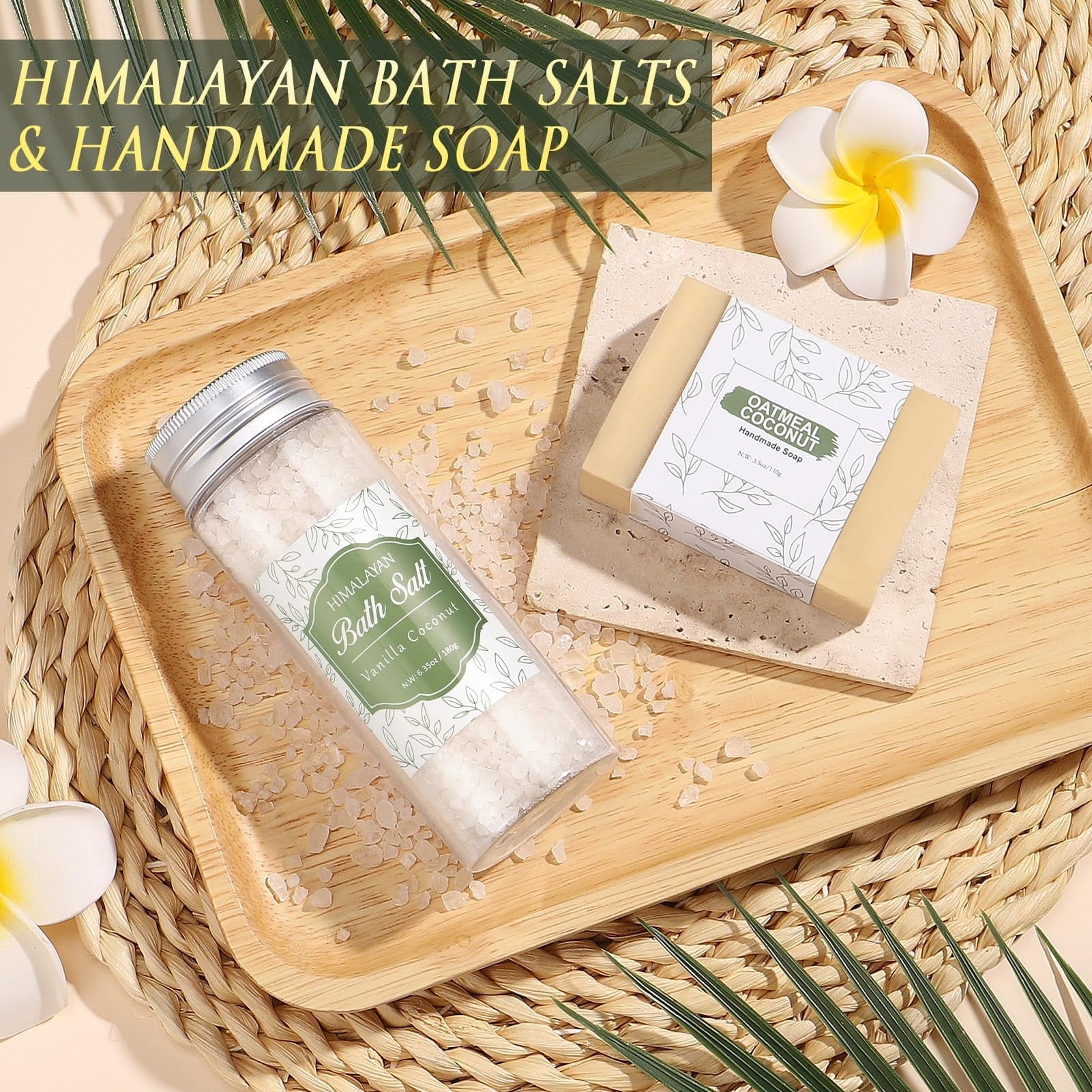 Gift Baskets for Women, 8 Pcs Self Care Gifts for Women Get Well Soon Gifts, Birthday Gifts for Women, Relaxing Spa Gifts Care Package w/ Blanket, Sympathy Gift Baskets for Mother's Day (Lvory)