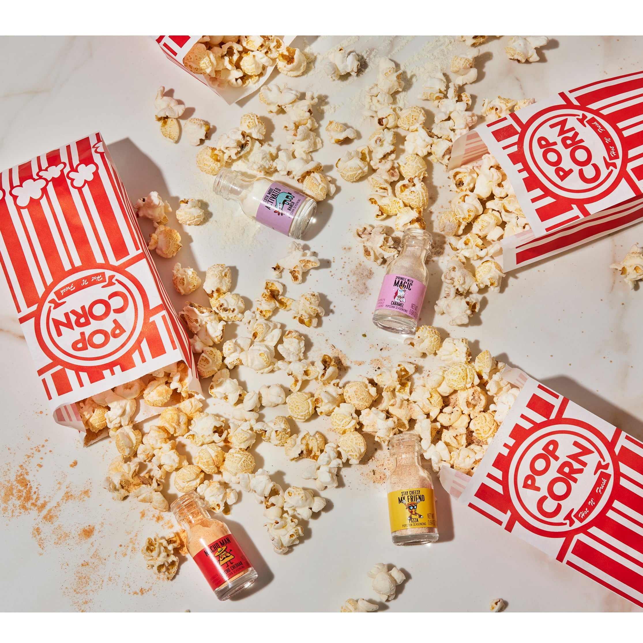 Thoughtfully Gourmet Popcorn Seasoning Variety Pack, Party Sampler Gift Set, 10 Count