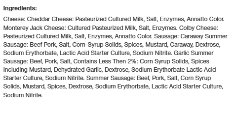 The Swiss Colony Sausage & Cheese Bars Gift Box, 6 Count