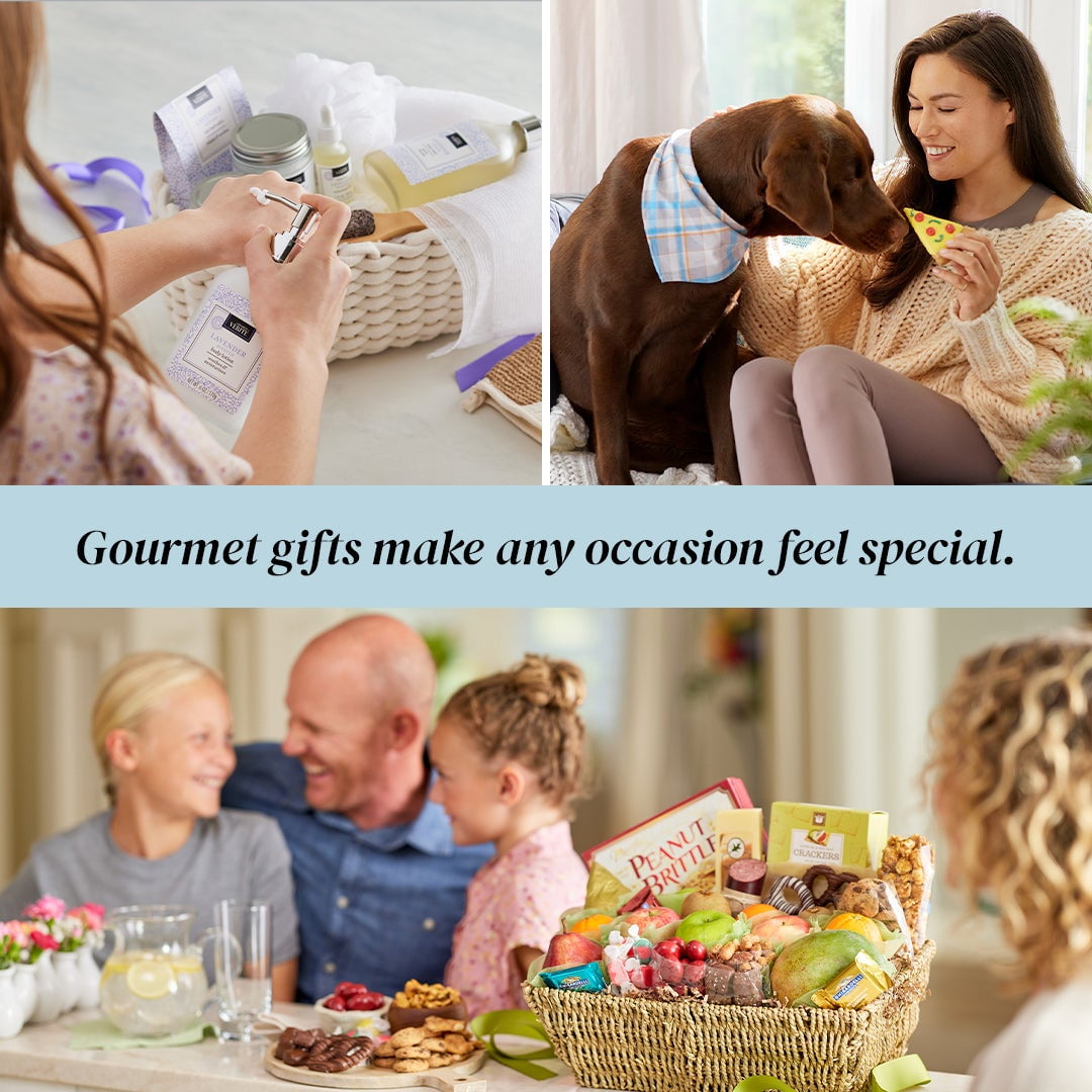 GreatFoods Thank You Treats & Fresh Fruits Tower Fruit Git Basket to say Thank You for Corporate Gifting, Snack Gift Basket, Gourmet Food Gifts