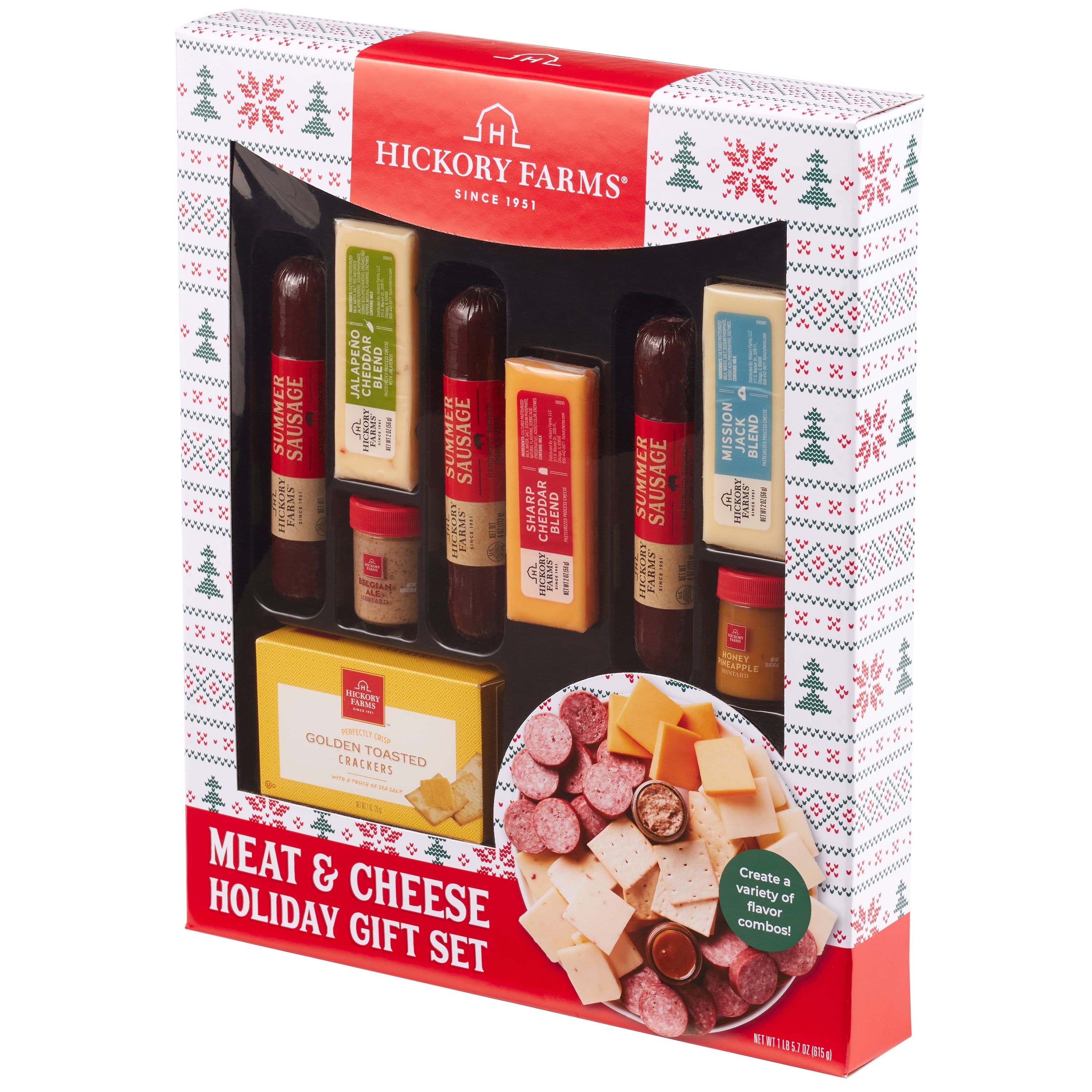 Hickory Farms $24.86 Meat & Cheese Holiday Gift Box Gourmet Charcuterie Set
