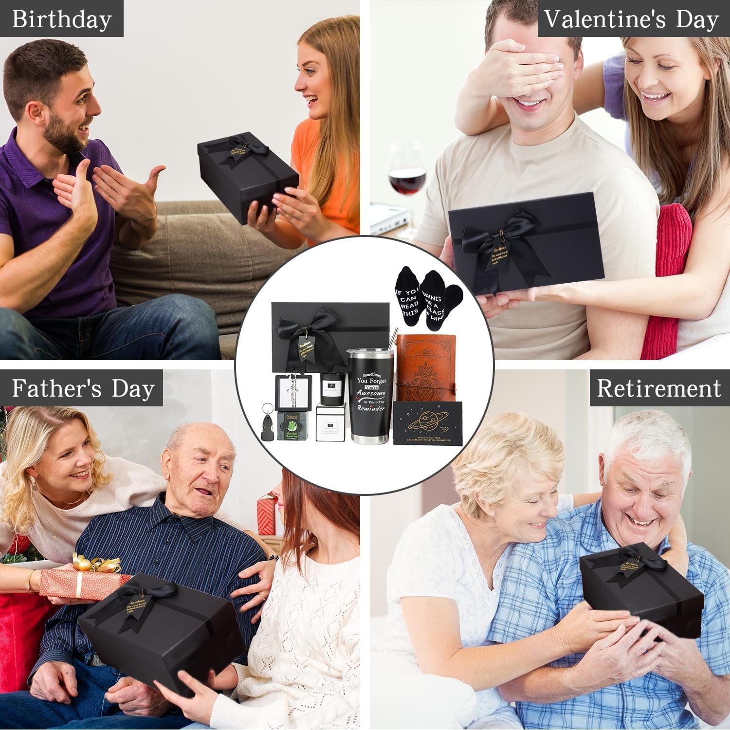 Birthday Gifts for Men,Man Gifts Basket Ideas Set for Him,Men's Birthday Gift Box Presents for Dad, Husband, Brother, Son, Boyfriend, Friend, Male, Coworker Retirement Gifts Christmas Gift Box for Me