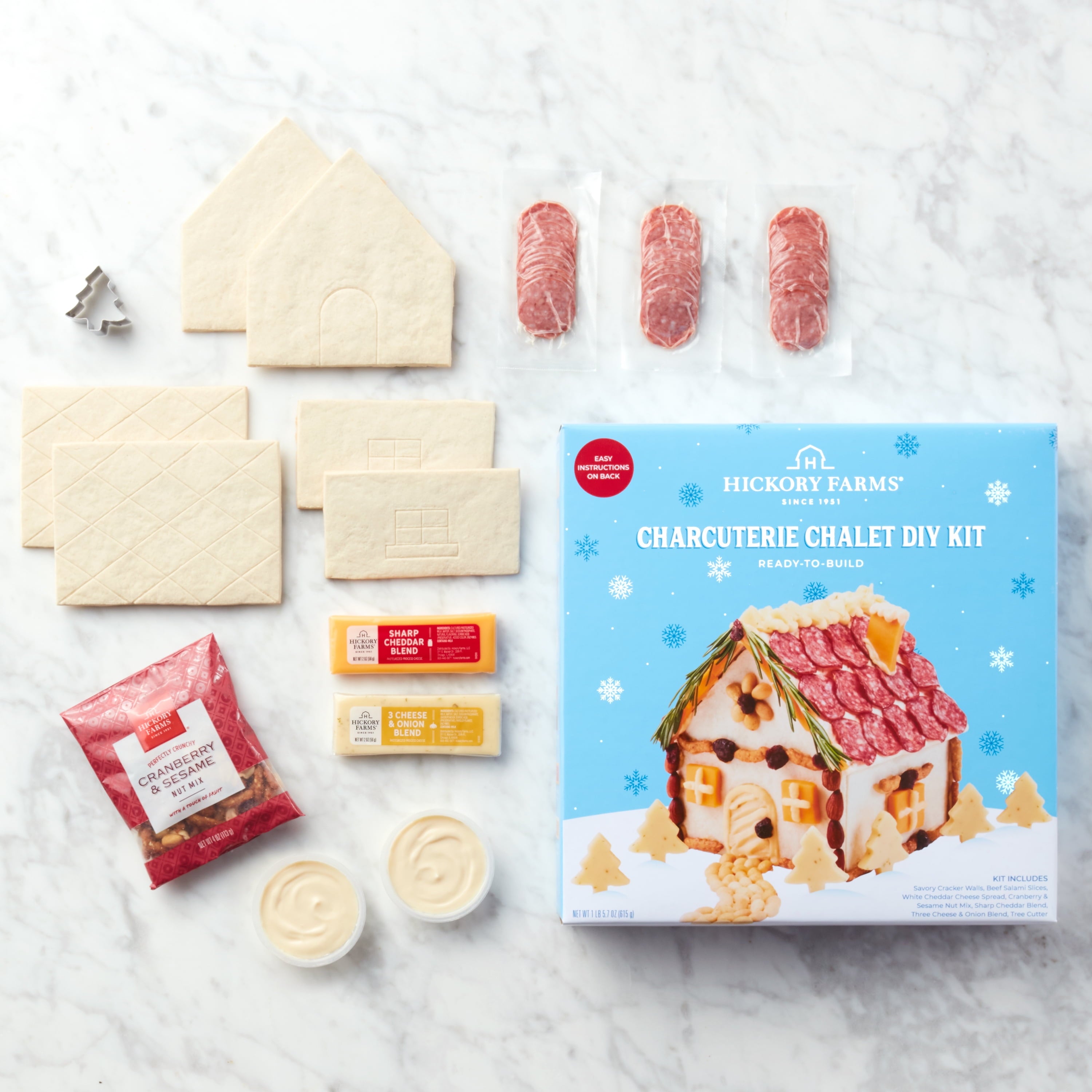 Hickory Farms Charcuterie Chalet DIY Kit | Charcuterie Board Kit Gift Box