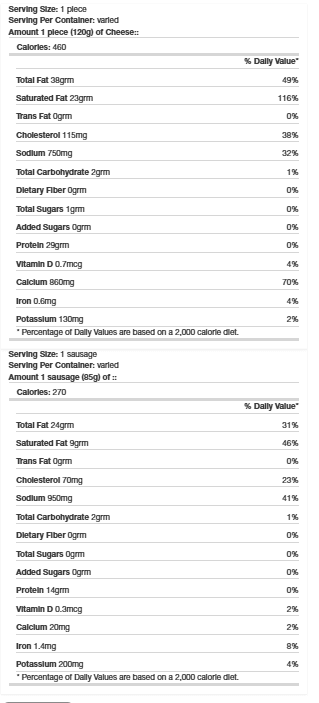 The Swiss Colony Sausage & Cheese Bars Gift Box, 6 Count