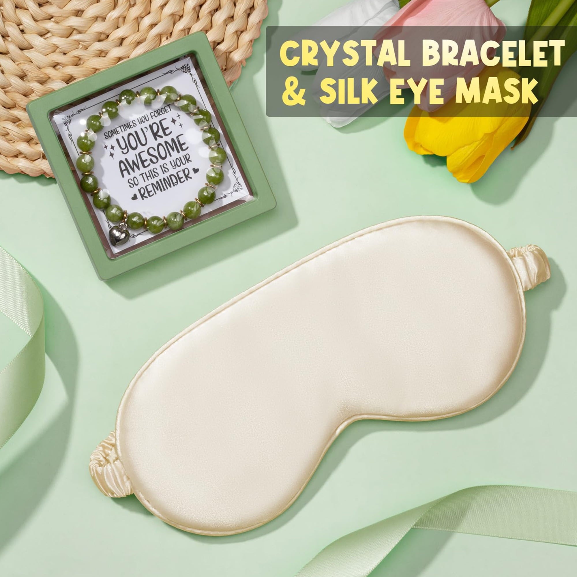 Birthday Gifts Baskets for Women, 11 Pcs Relaxing Spa Gift Sets, Unique Birthday Mother's Day Gift for Her (Green)