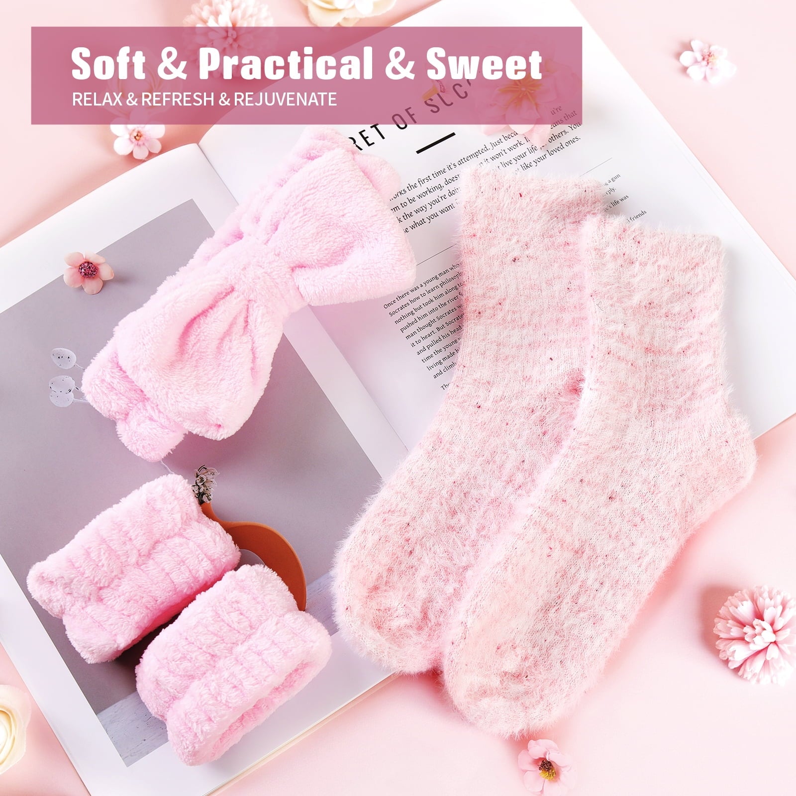 Spa Gifts Sets for Women, 12 pcs Luxury Self Care Bath & Spa Set with Blanket, Holiday/Birthday/Valentine Day Gifts Box