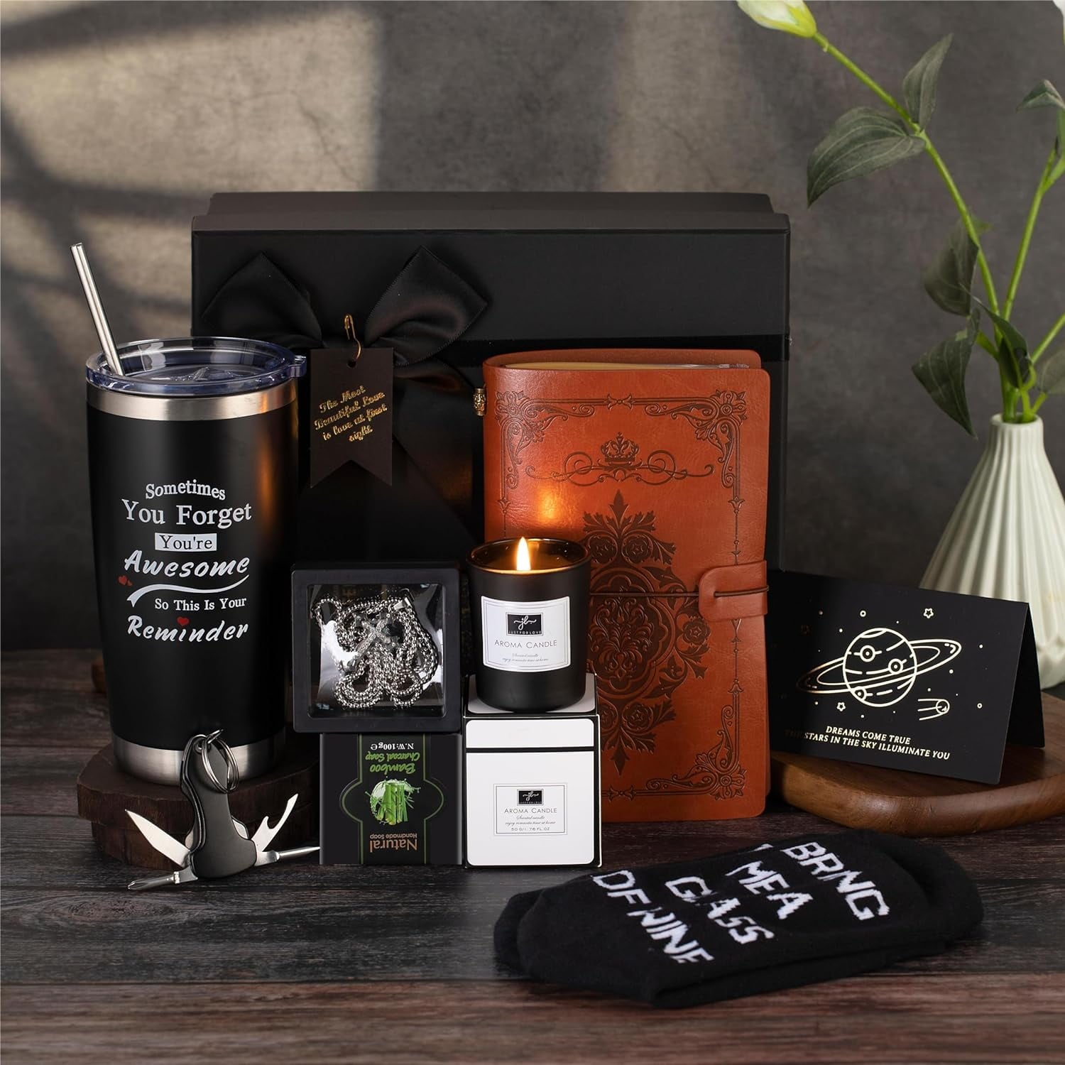 Birthday Gifts for Men,Man Gifts Basket Ideas Set for Him,Men's Birthday Gift Box Presents for Dad, Husband, Brother, Son, Boyfriend, Friend, Male, Coworker Retirement Gifts Christmas Gift Box for Me
