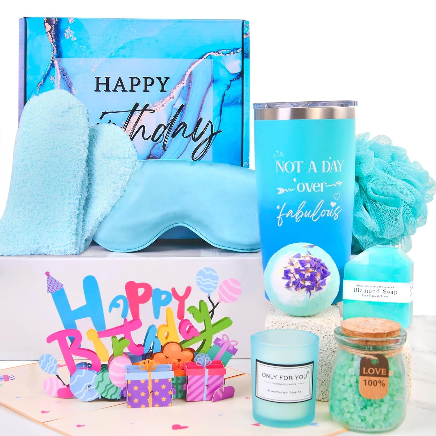 Birthday Gifts for Women - iTi Direct Relaxing Spa Gifts Basket Set Box for Women, Unique Happy Birthday Gift Ideas for Her Grandma Mother Teacher Nurse Friend Wife Sister Daughter Holiday