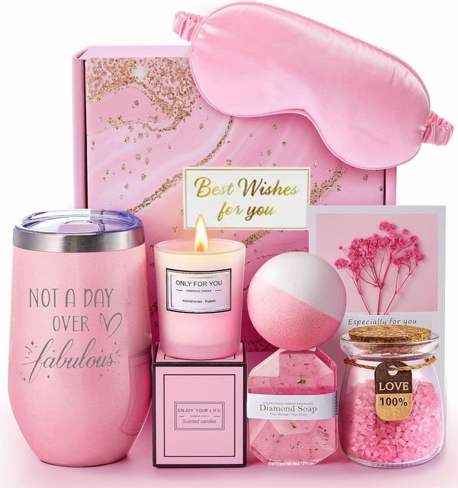 Supertina Birthday Gifts for Women Spa Gift Basket Set for Sister, Mother, Girlfriend