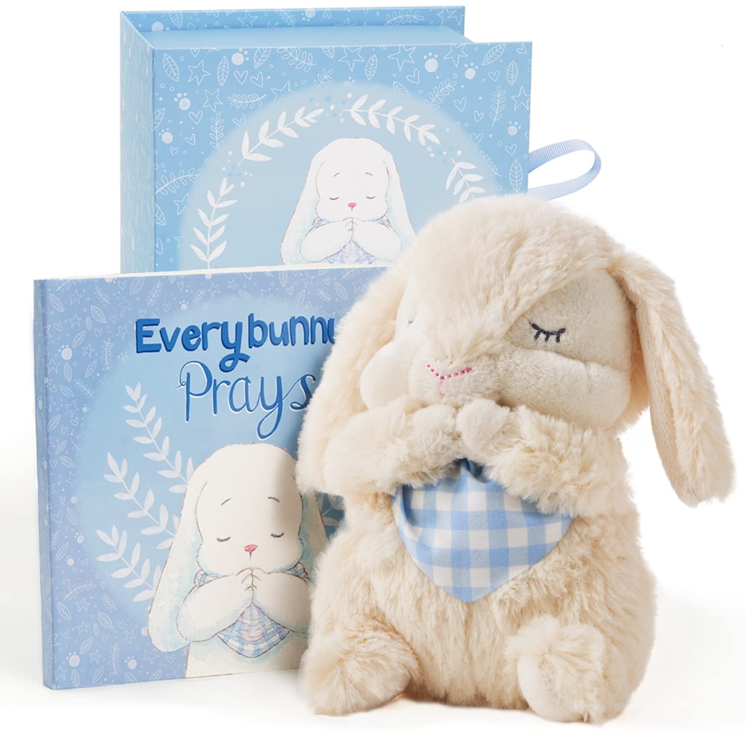 Tickle & Main Everybunny Prays, Baby and Toddler Gift Set with Praying Musical Bunny and Prayer Book in Keepsake Box, Girls, Pink