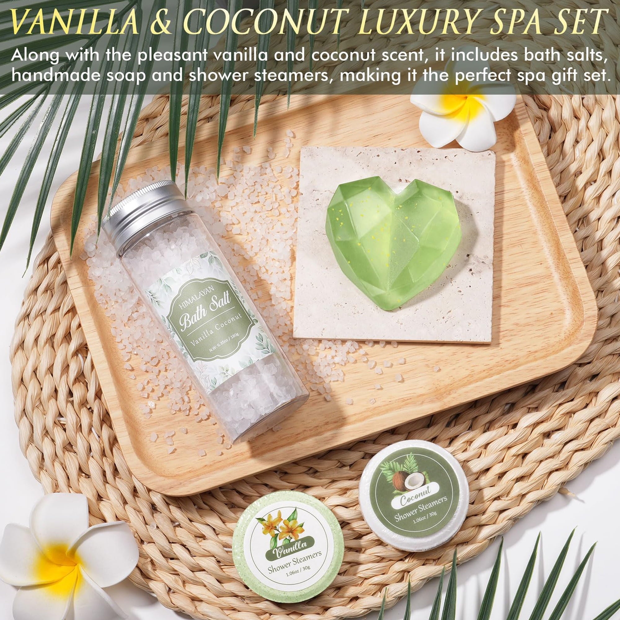 Birthday Gifts Baskets for Women, 11 Pcs Relaxing Spa Gift Sets, Unique Birthday Mother's Day Gift for Her (Green)