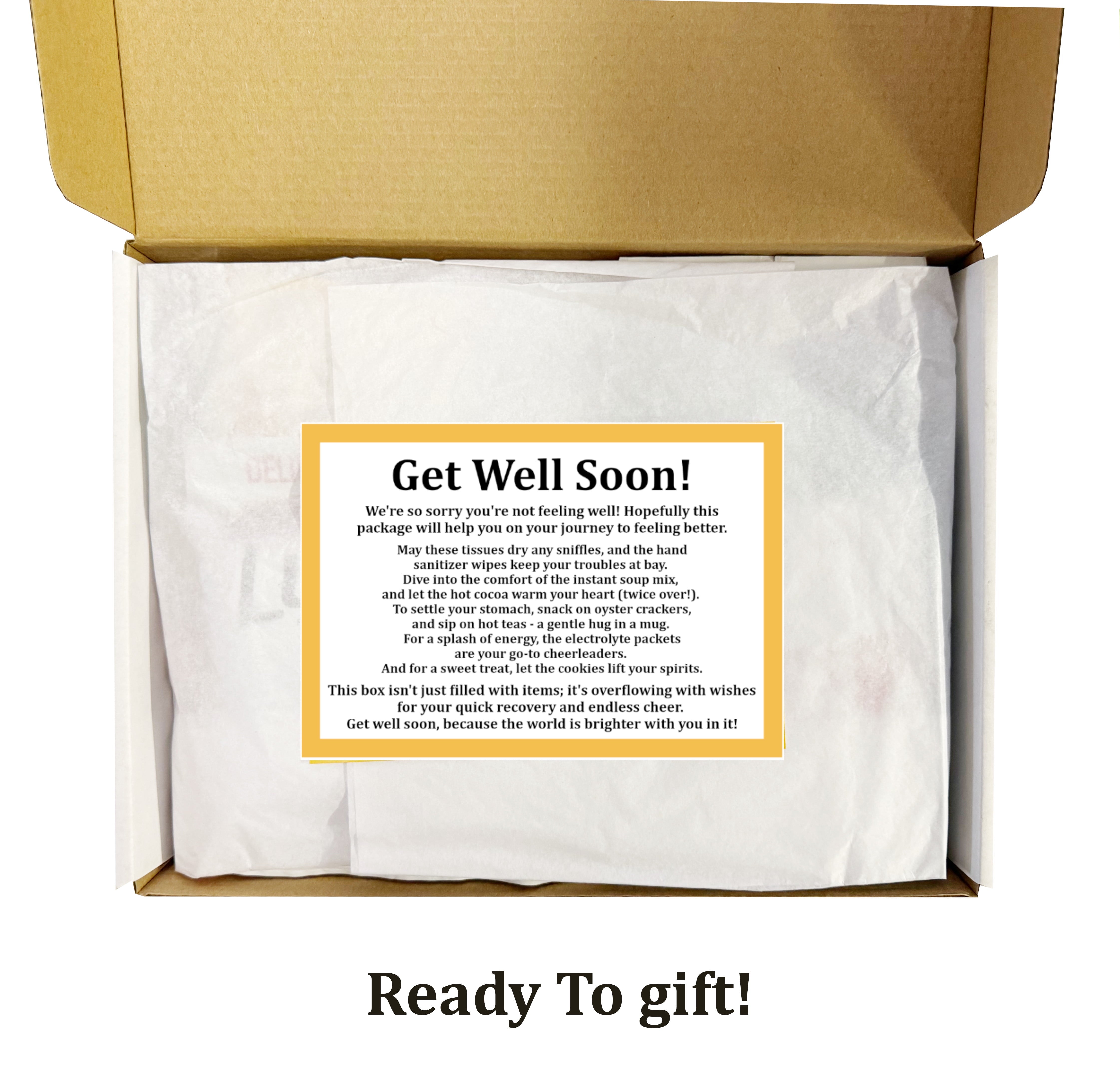 Get Well Soon Care Package – Cold & Flu Recovery Essentials Gift Box
