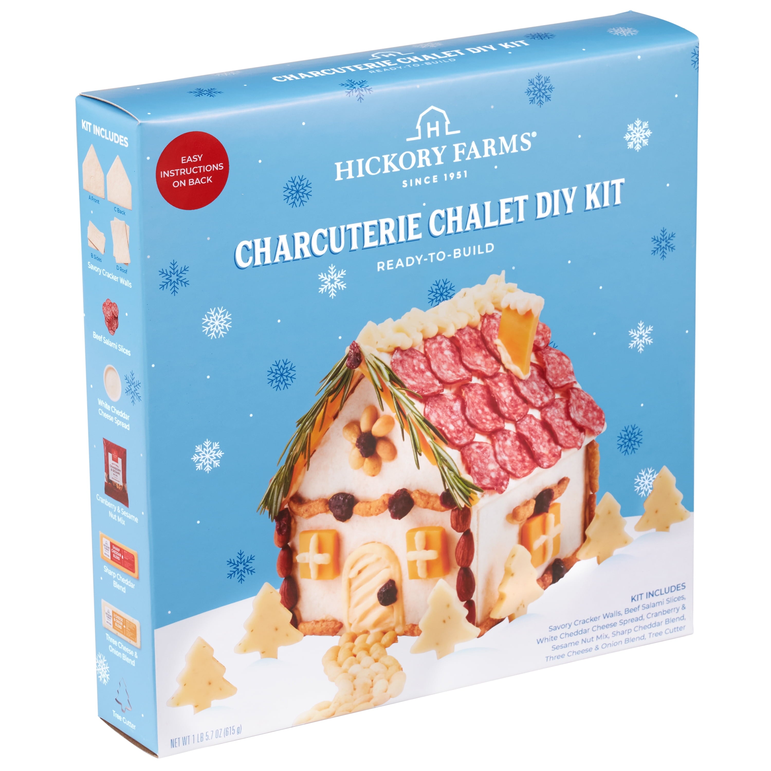Hickory Farms Charcuterie Chalet DIY Kit | Charcuterie Board Kit Gift Box