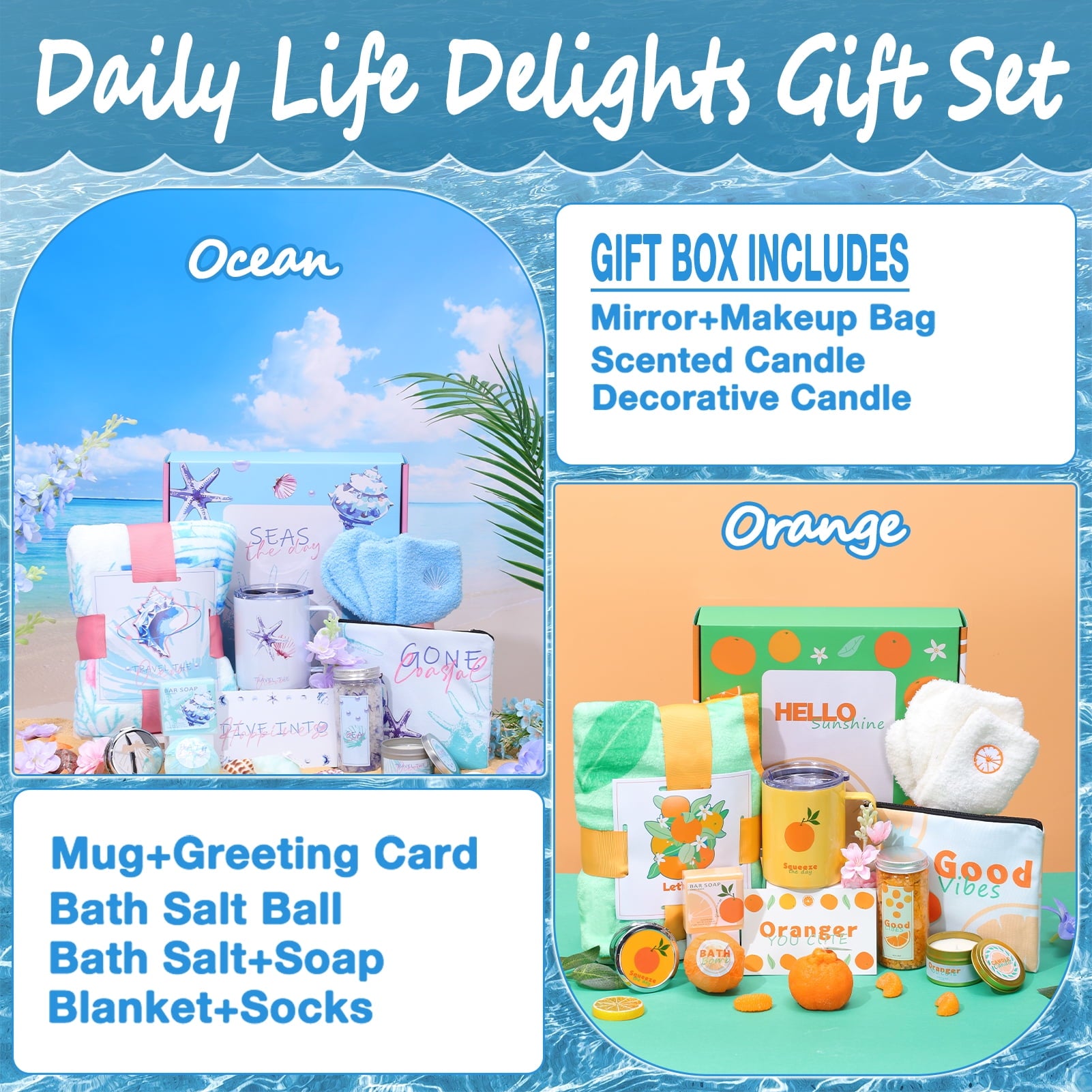 Blisscok Self Care Gifts for Women Get Well Soon Gift Baskets Care Package, Flannel Blanket Personalized, Feel Better Thinking of You Birthday Gifts for Mom Wife Grandma Friend Sister Her