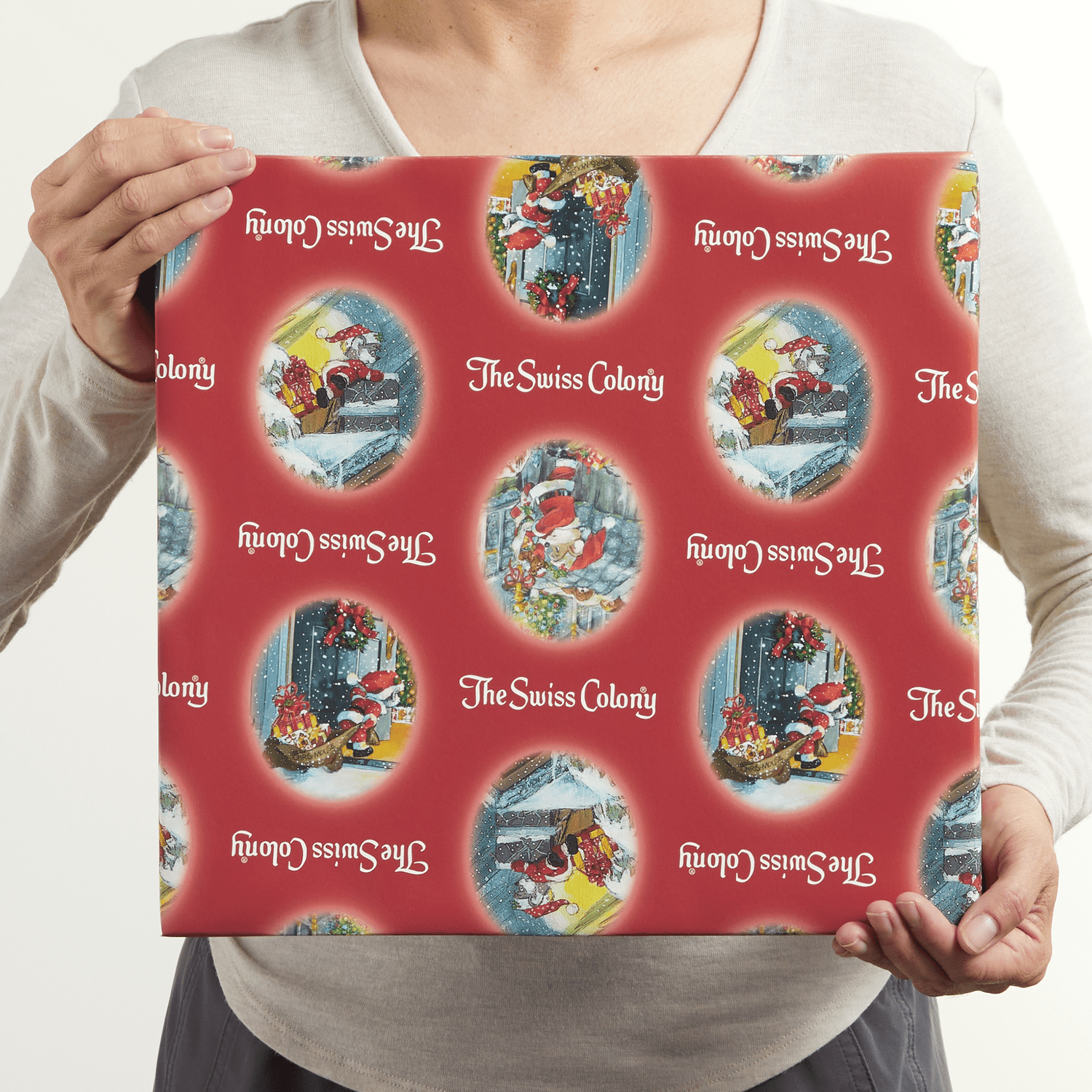 2 Red Gift Boxes - The Swiss Colony 27 Favorites Food Gift Box Assorted Meats & Cheeses, Chocolates, Petits Fours and more