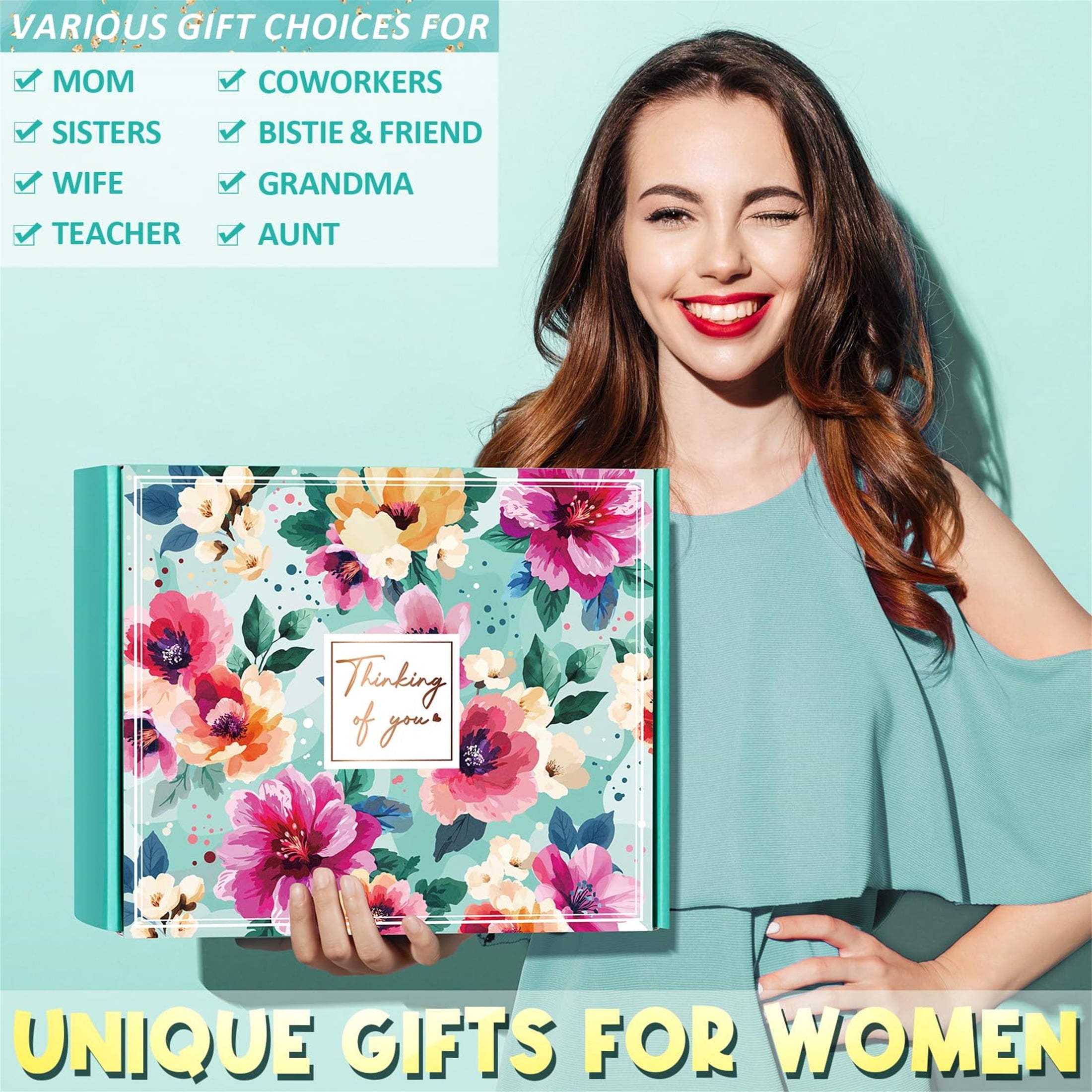 Gift Baskets for Women, Self Care Gifts Get Well Soon Gifts, Ocean Relaxing Spa Gifts Basket Care Package w/ Luxury Flannel Blanket 40 oz Tumbler, Christmas Gifts for Mom Wife Her Girlfriend Sister