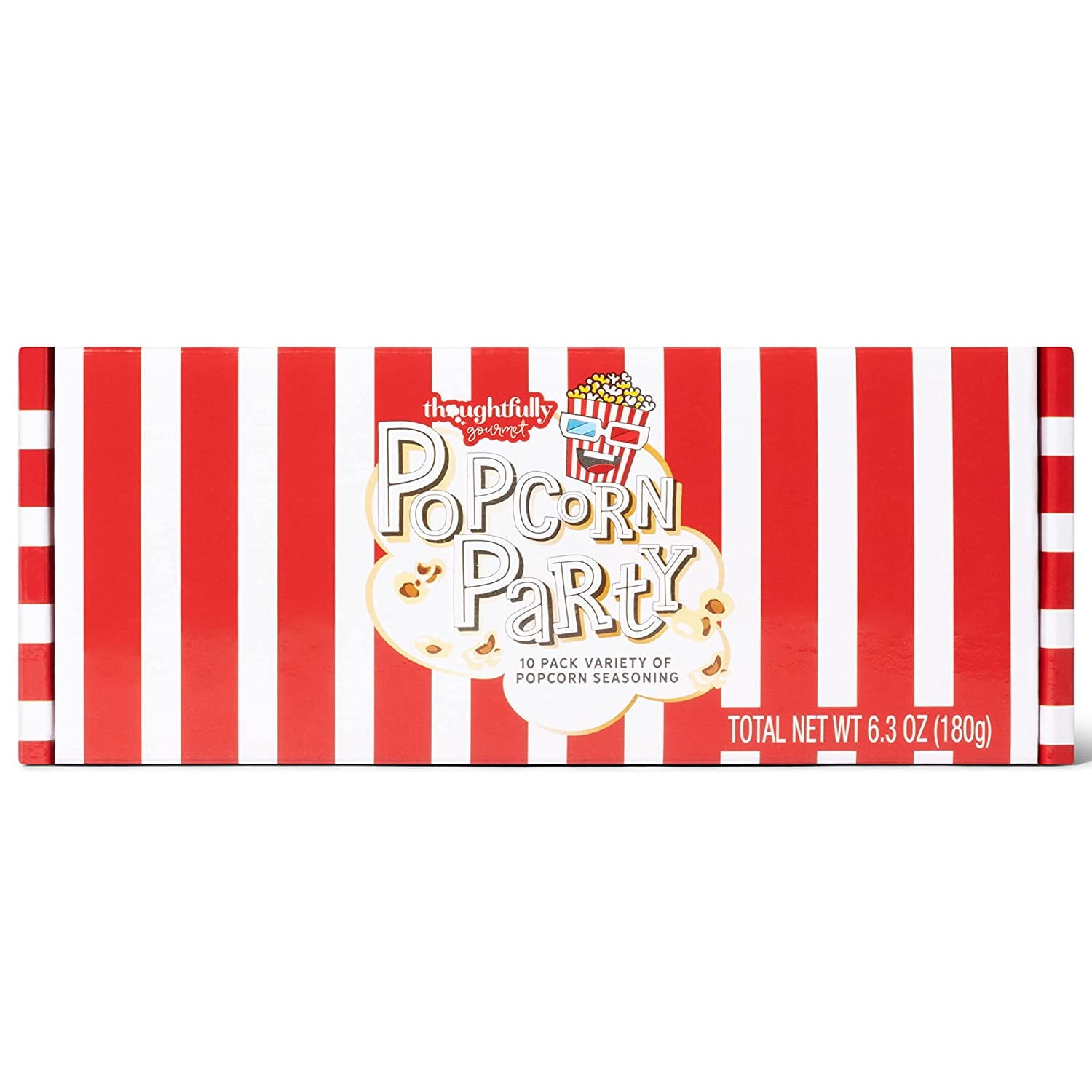 Thoughtfully Gourmet Popcorn Seasoning Variety Pack, Party Sampler Gift Set, 10 Count