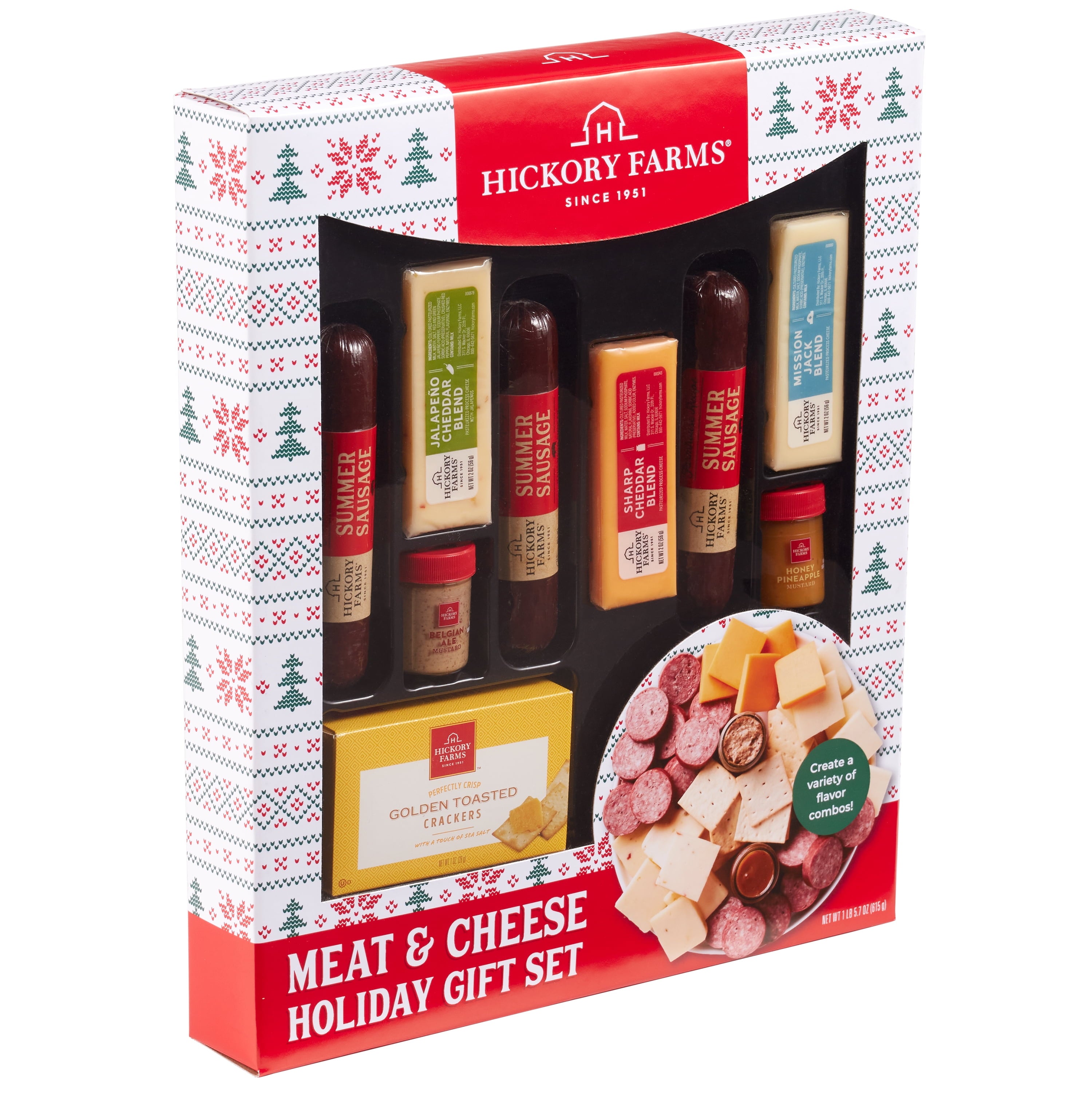 Hickory Farms $24.86 Meat & Cheese Holiday Gift Box Gourmet Charcuterie Set
