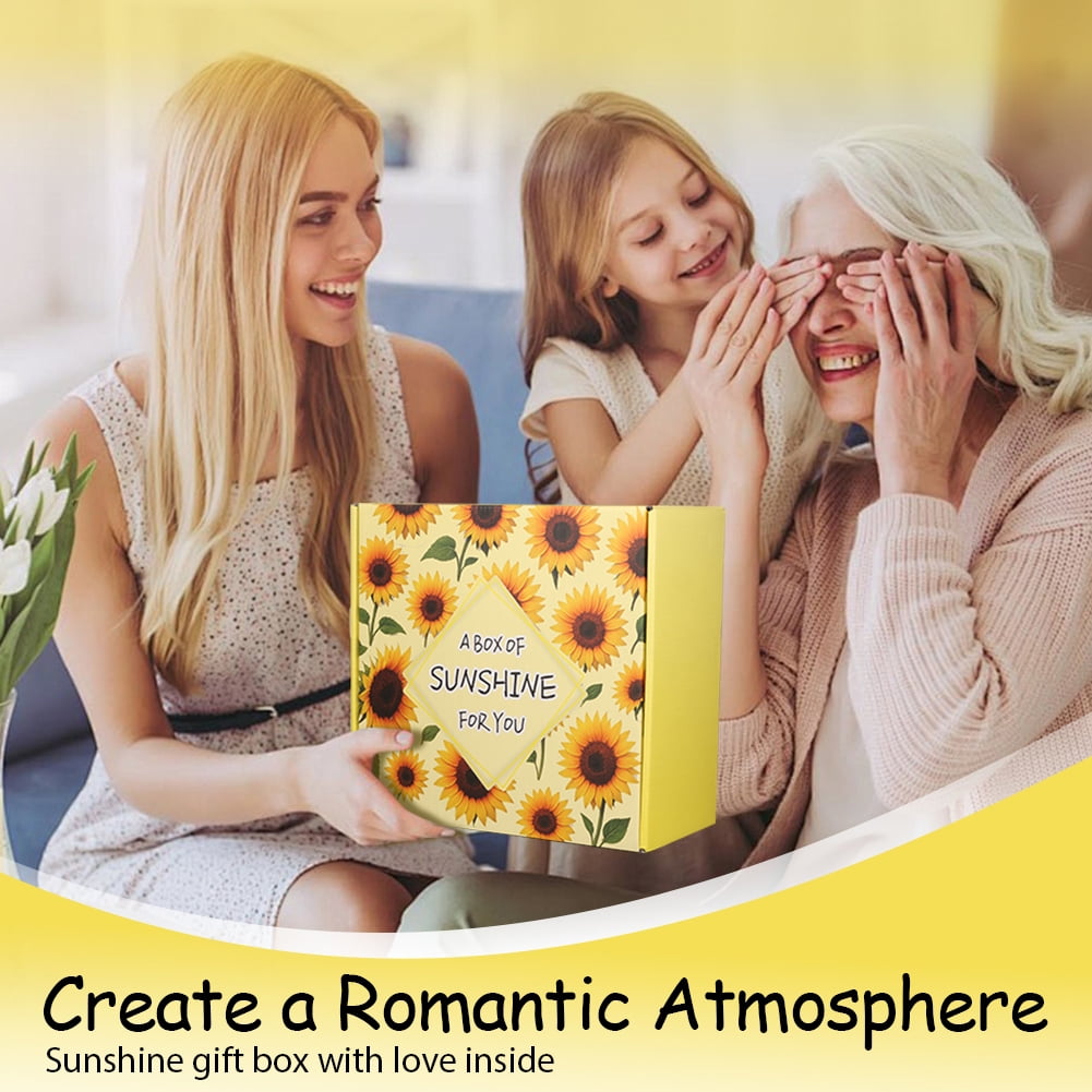 10pcs Sunflower Themed Gift Set for Women Self Care Gift Basket for Her Best Friend Cheer Up Birthday Gifts Teacher Gifts  Christmas Gifts