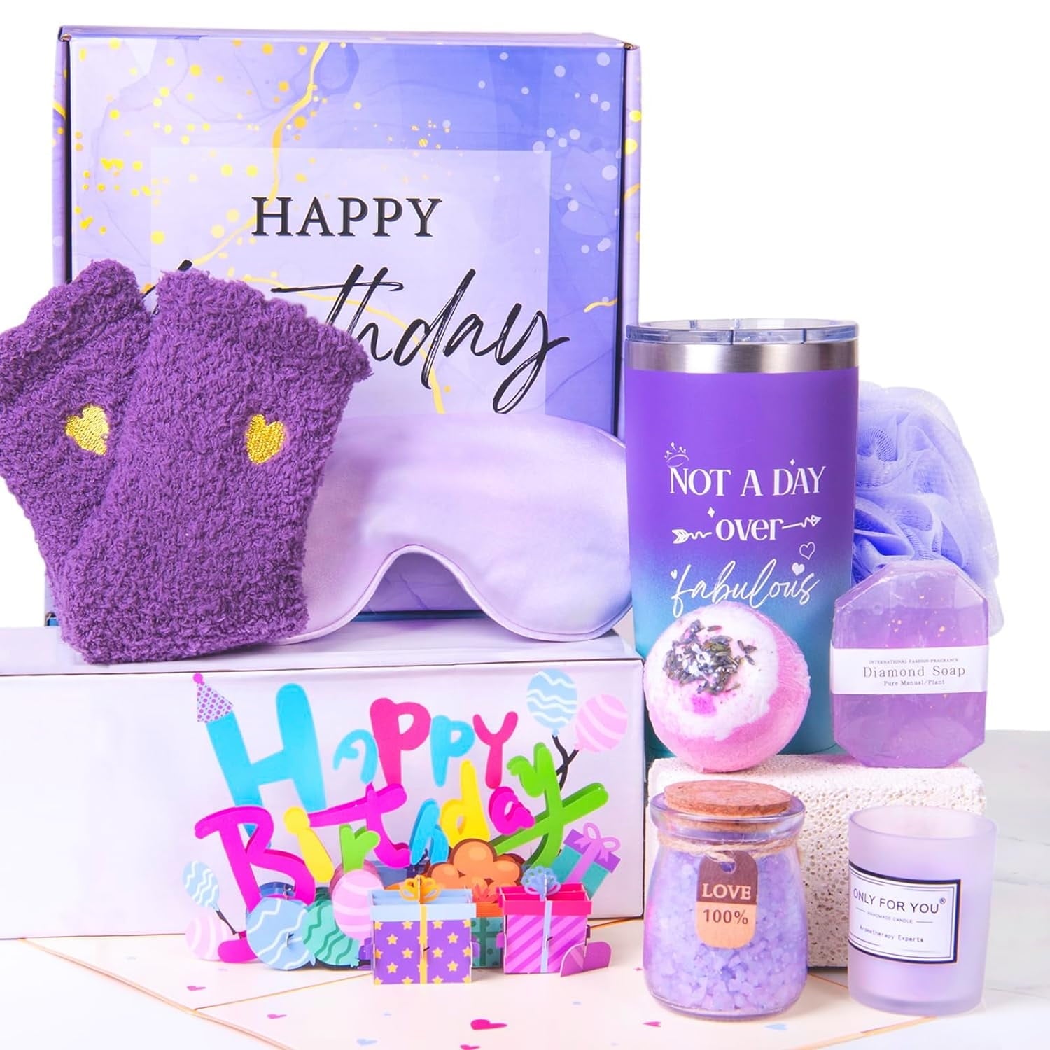 Birthday Gifts for Women - iTi Direct Relaxing Spa Gifts Basket Set Box for Women, Unique Happy Birthday Gift Ideas for Her Grandma Mother Teacher Nurse Friend Wife Sister Daughter Holiday